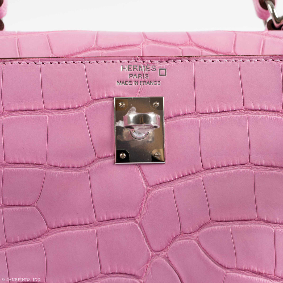 Hermes Kelly 25 Retourne 5P Bubblegum Pink Matte Alligator Palladium Hardware Hermes