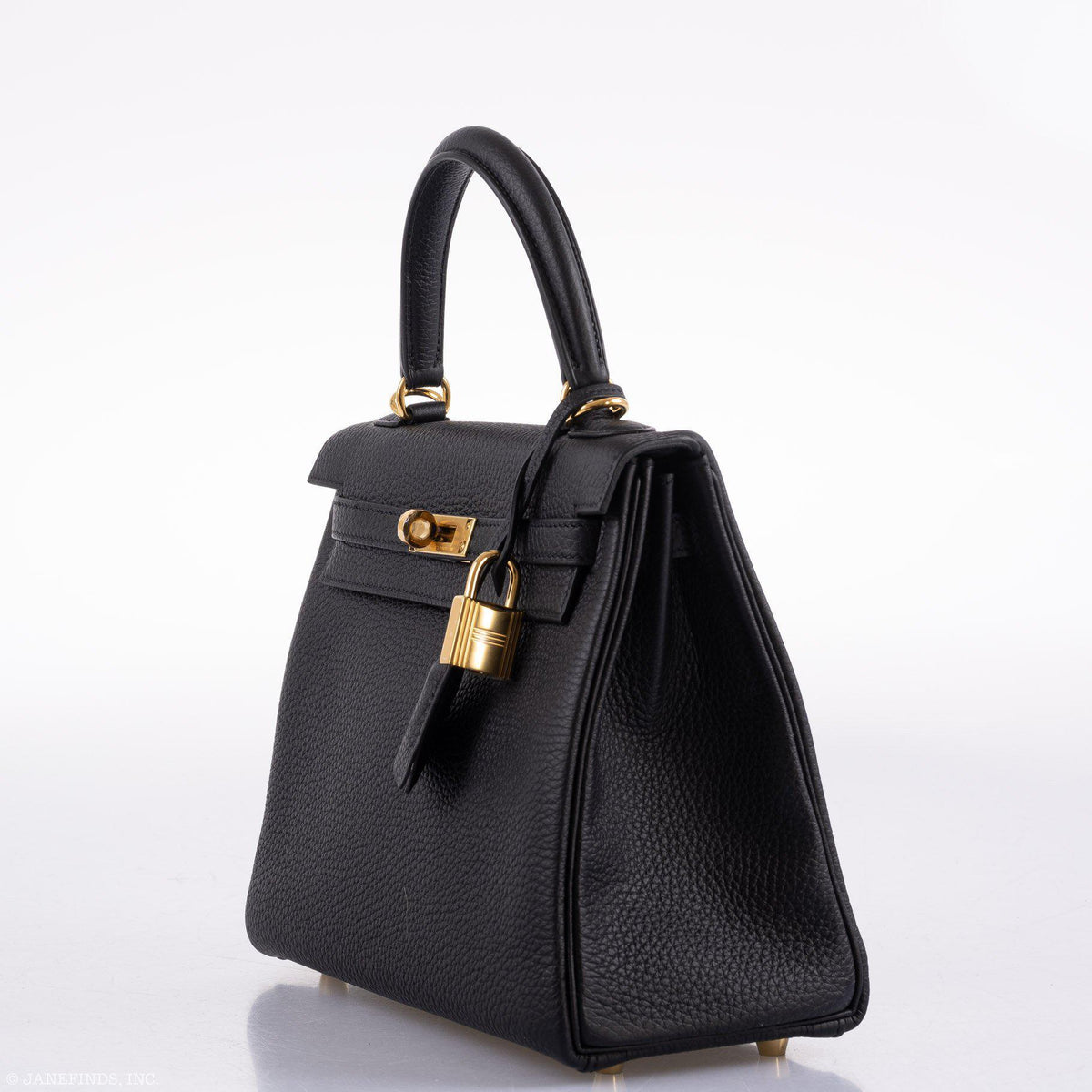 Hermes Kelly 25 Retourne Black Togo Gold Hardware Hermes