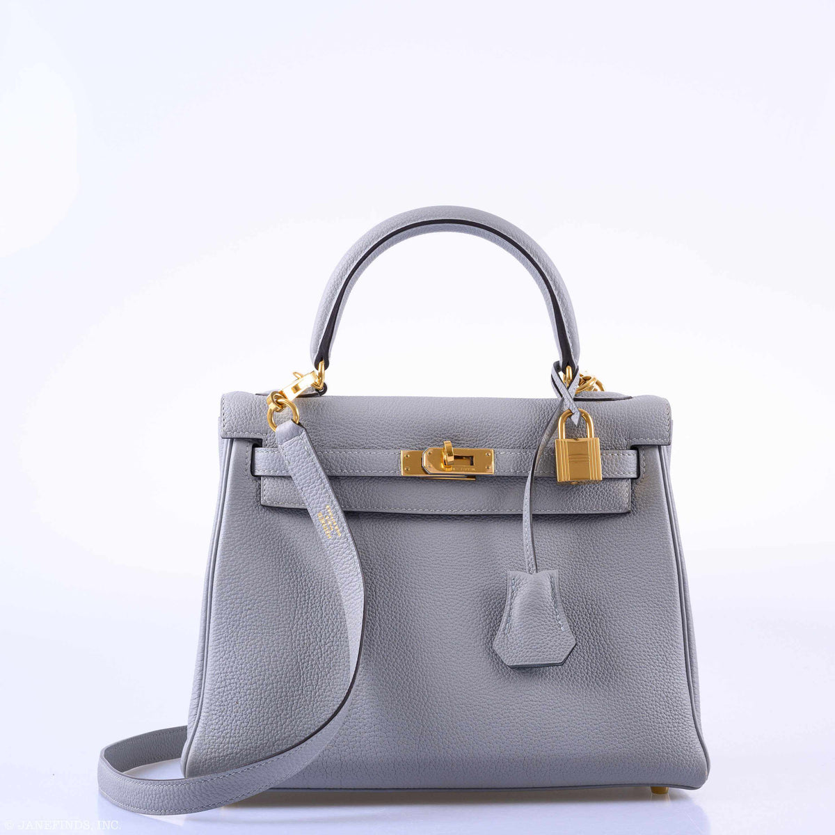 Hermes Kelly 25 Retourne Blue Glacier Togo Gold Hardware Hermes