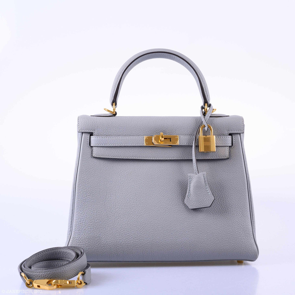 Hermes Kelly 25 Retourne Blue Glacier Togo Gold Hardware Hermes