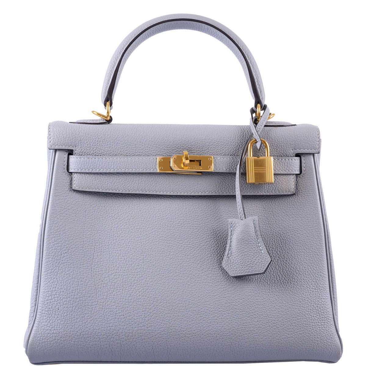 Hermes Kelly 25 Retourne Blue Glacier Togo Gold Hardware Hermes