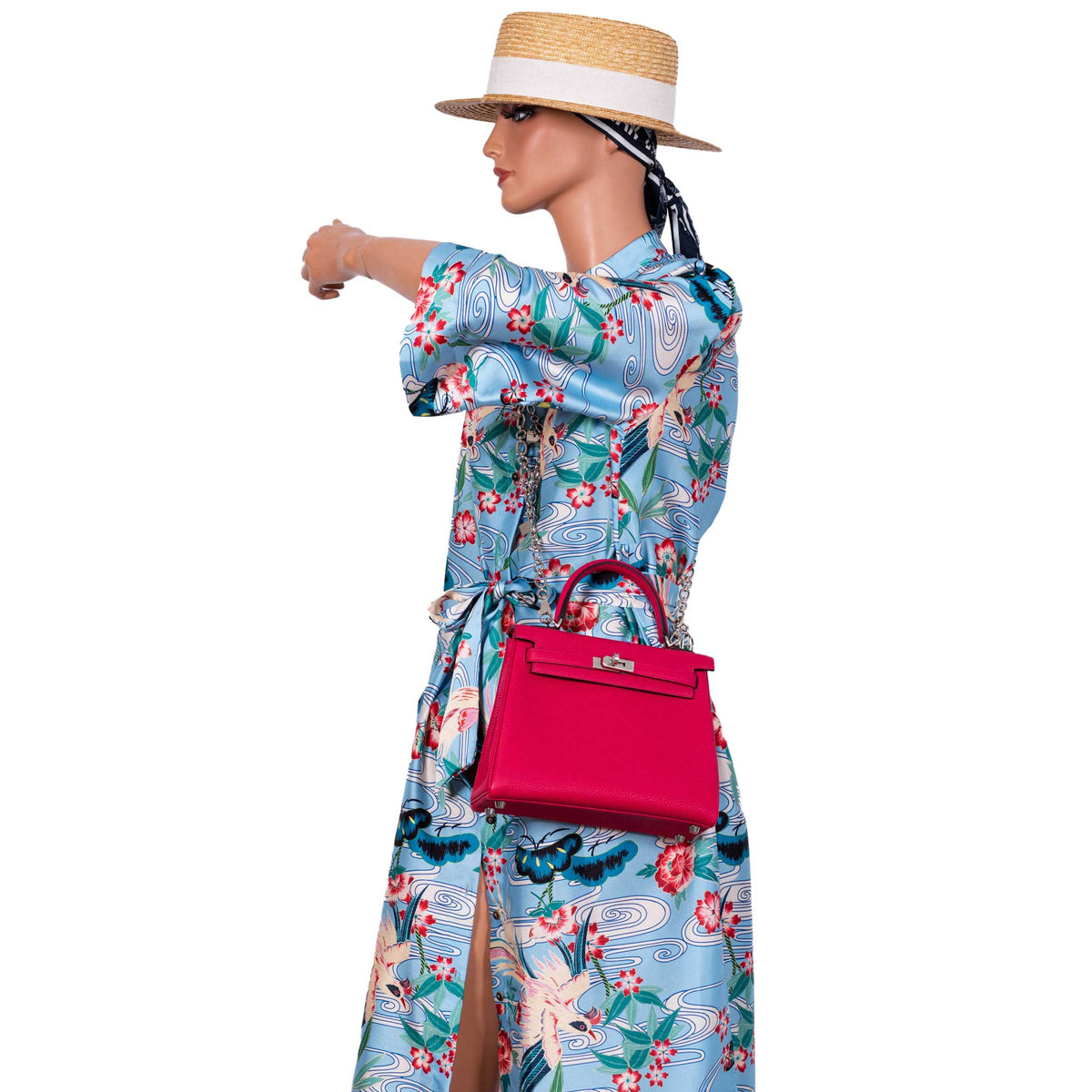 Hermes Kelly 25 Retourne Framboise Togo Palladium Hardware Hermes