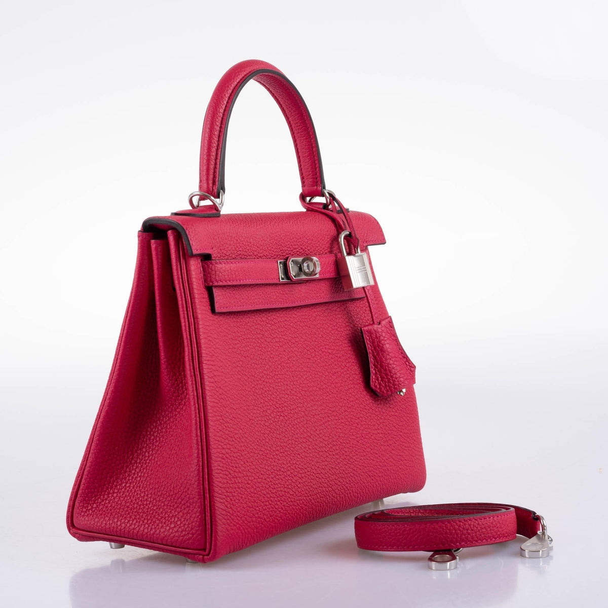 Hermes Kelly 25 Retourne Framboise Togo Palladium Hardware Hermes
