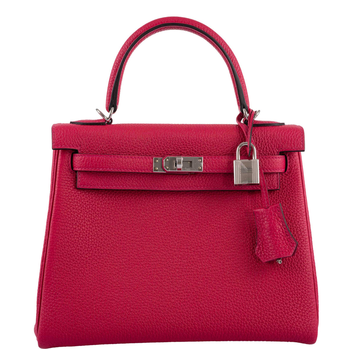 Hermes Kelly 25 Retourne Framboise Togo Palladium Hardware Hermes