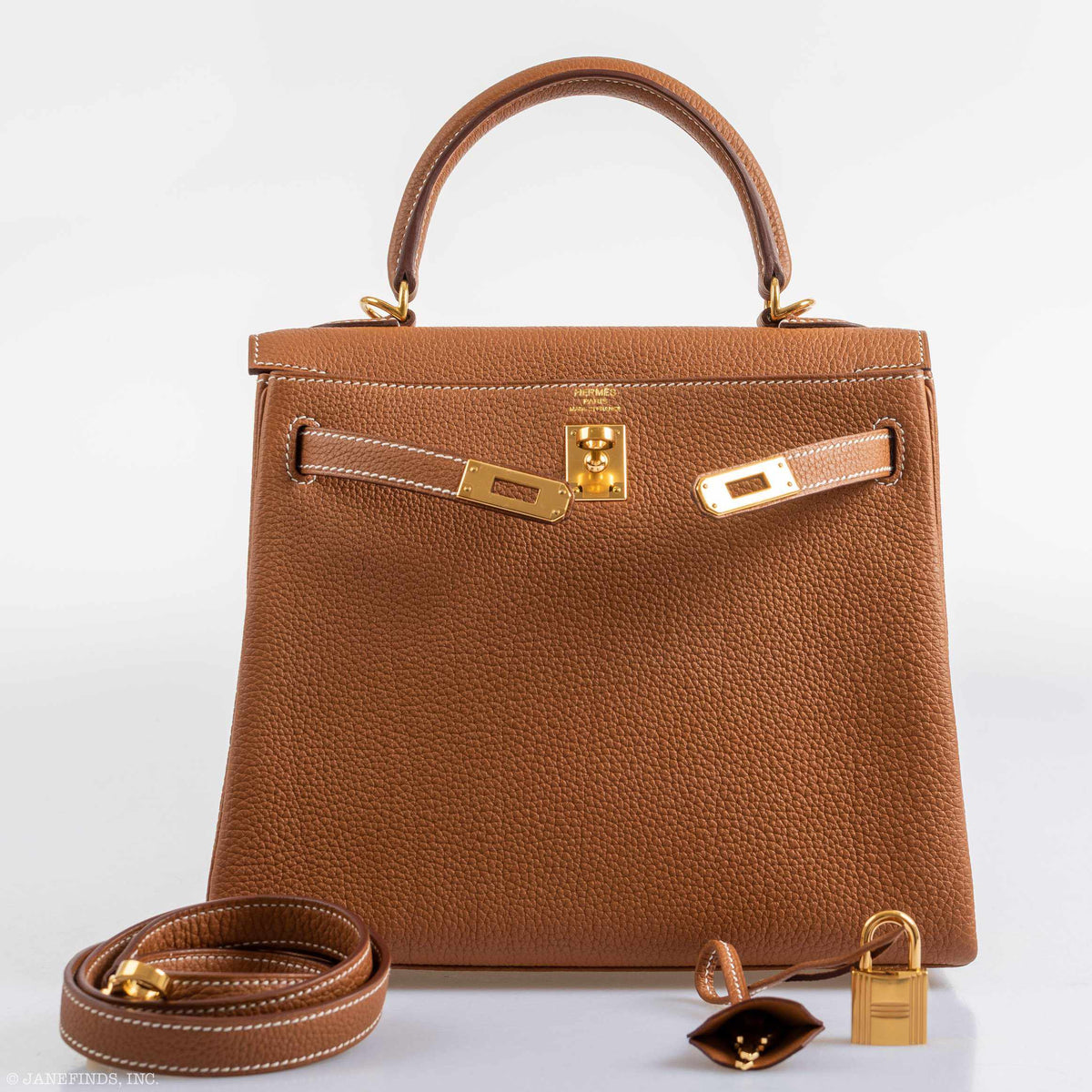 Hermes Kelly 25 Retourne Gold Togo Gold Hardware Hermes