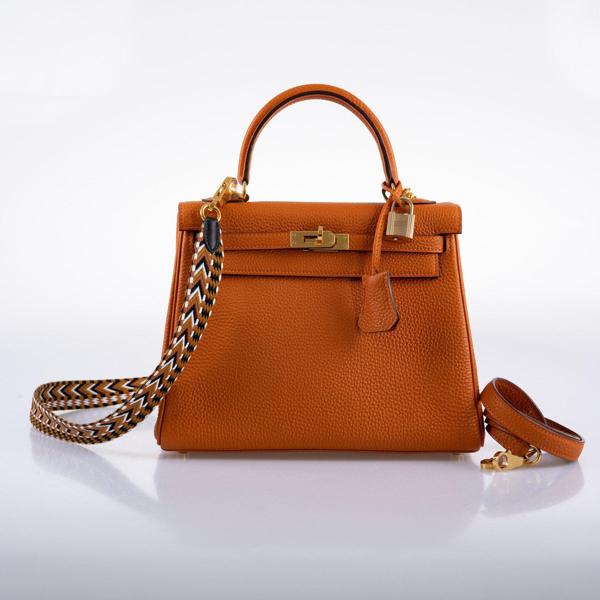Hermes Kelly 25 Retourne Potiron Togo leather Gold Hardware Hermes