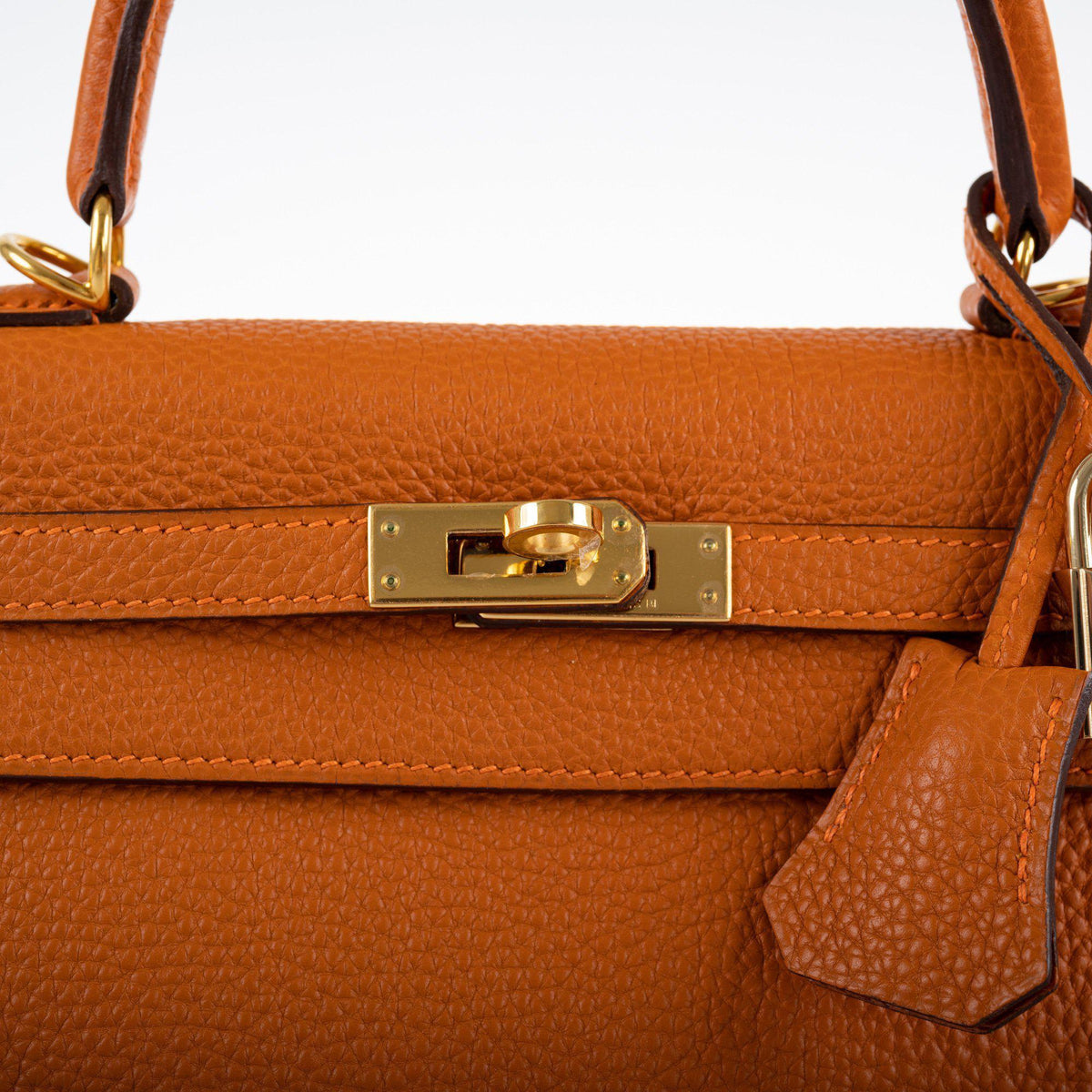 Hermes Kelly 25 Retourne Potiron Togo leather Gold Hardware Hermes