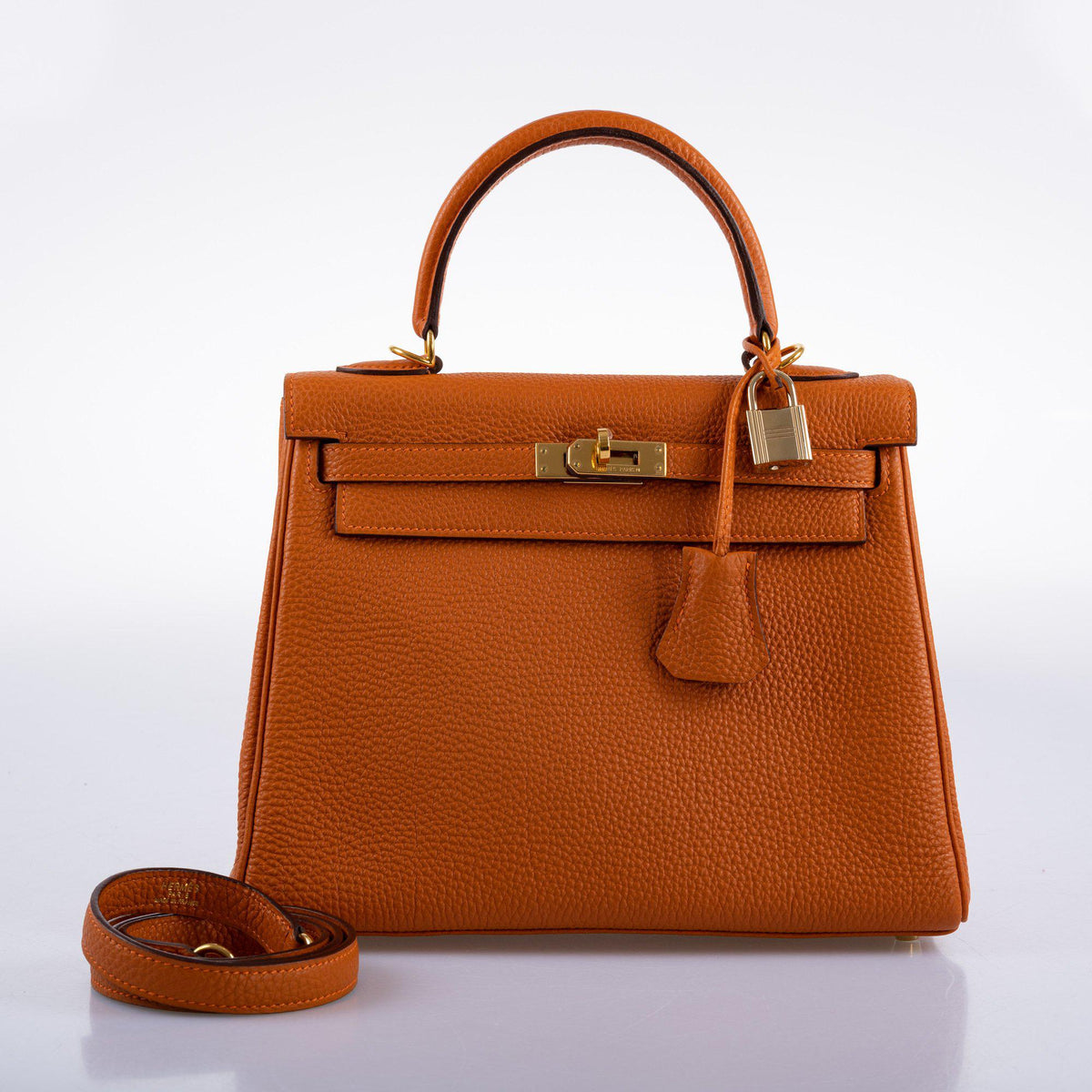 Hermes Kelly 25 Retourne Potiron Togo leather Gold Hardware Hermes
