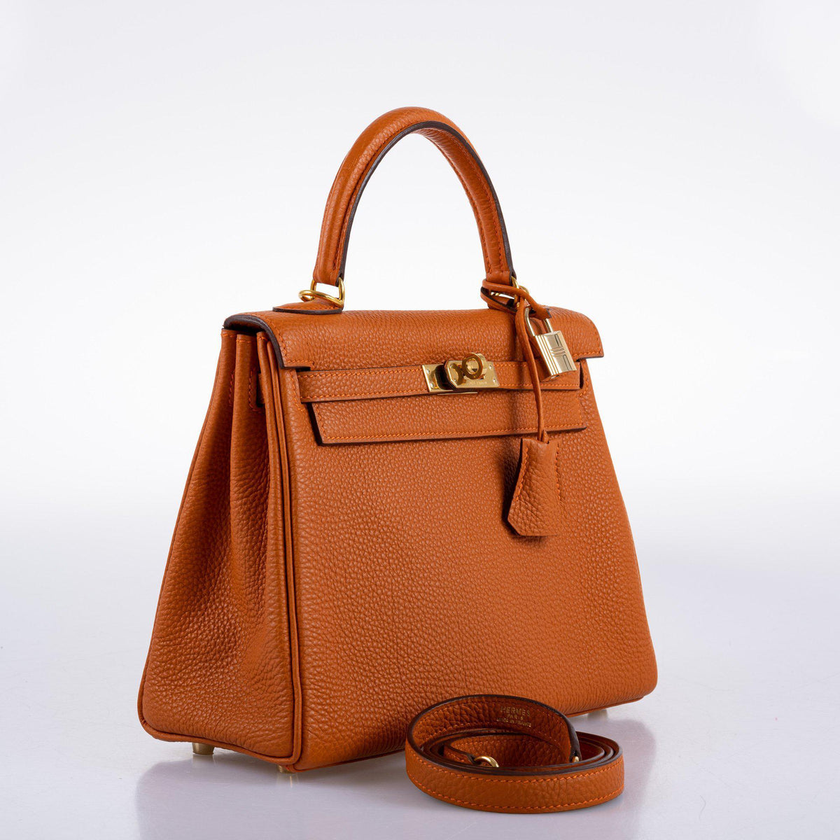 Hermes Kelly 25 Retourne Potiron Togo leather Gold Hardware Hermes