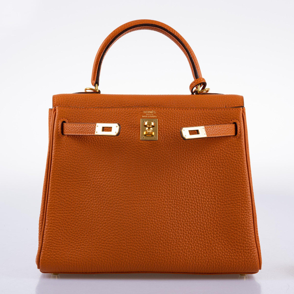 Hermes Kelly 25 Retourne Potiron Togo leather Gold Hardware Hermes