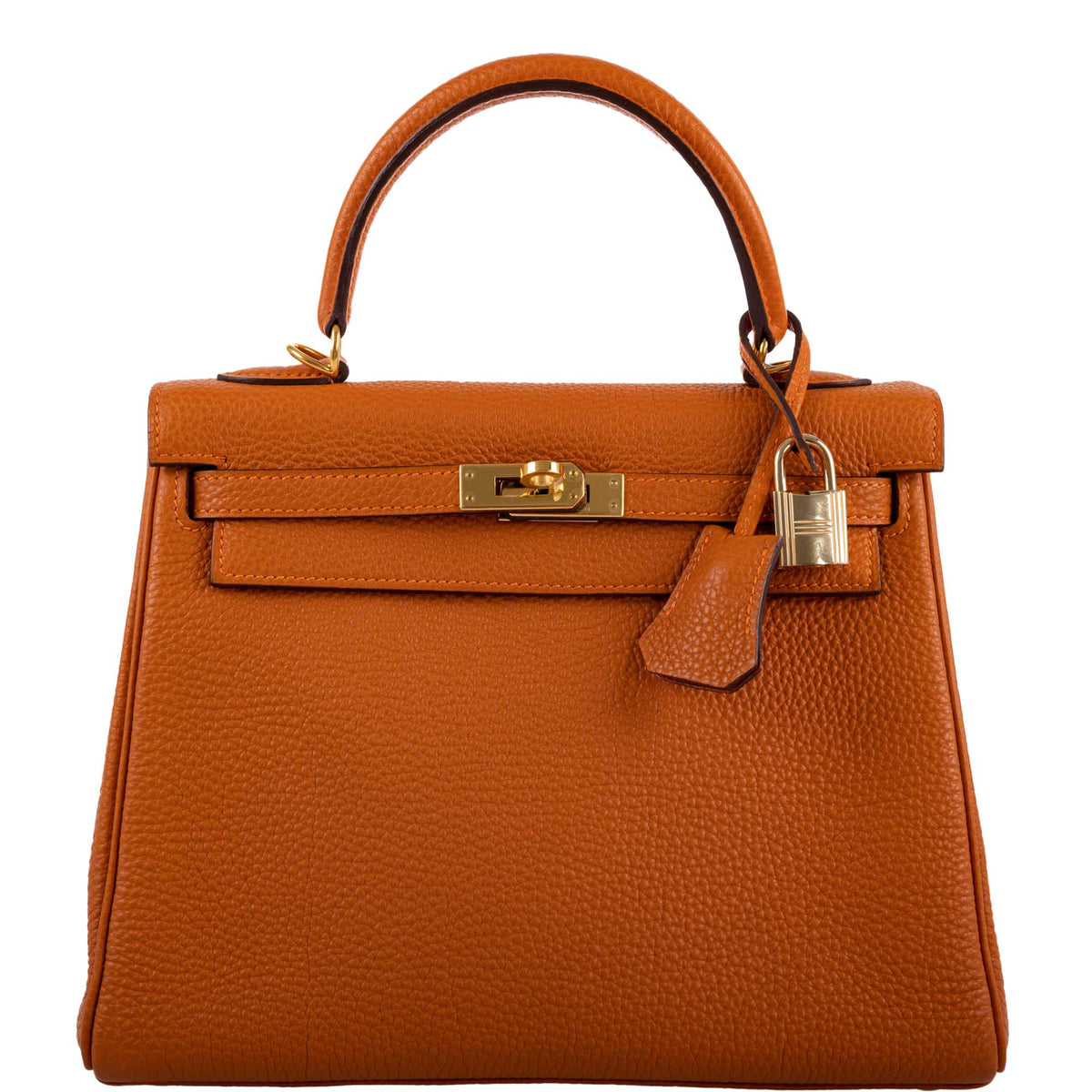 Hermes Kelly 25 Retourne Potiron Togo leather Gold Hardware Hermes