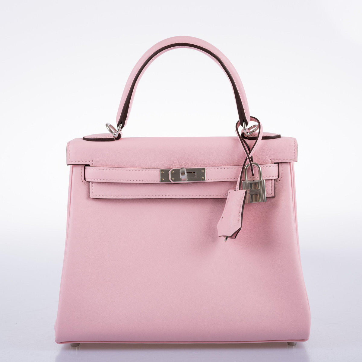 Hermes Kelly 25 Retourne Rose Sakura Swift leather Palladium Hardware Hermes