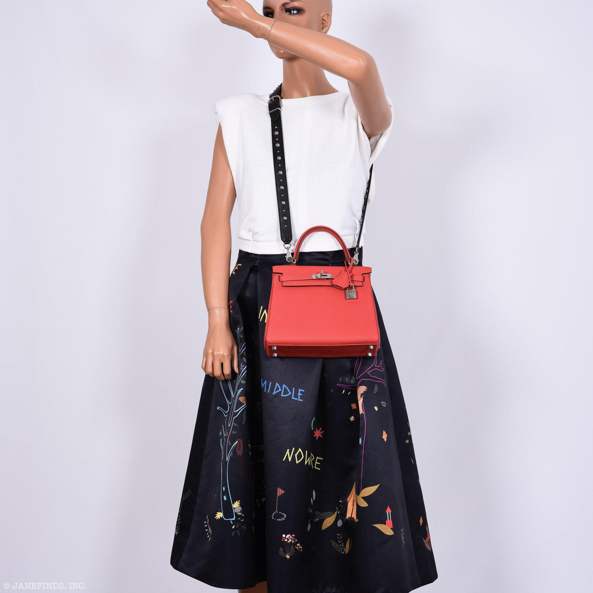 Hermes Kelly 25 Retourne Rouge Pivoine Togo Palladium Hardware Hermes