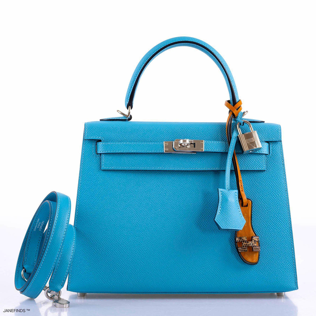 Hermes Kelly 25 Sellier Bleu du Nord Epsom leather Palladium Hardware Hermes