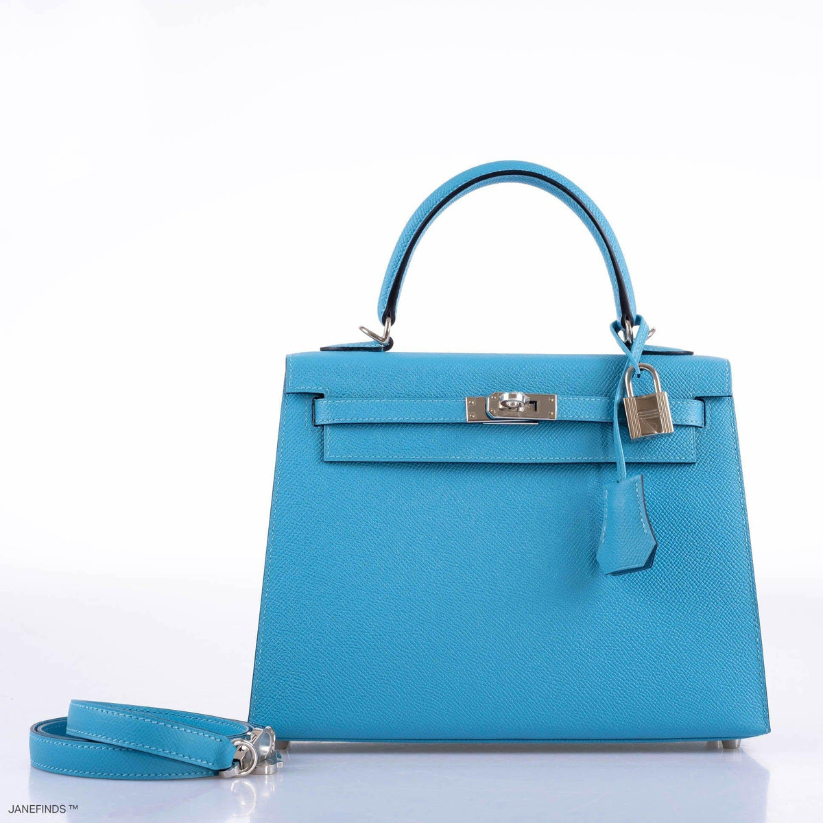 Hermes Kelly 25 Sellier Bleu du Nord Epsom leather Palladium Hardware Hermes