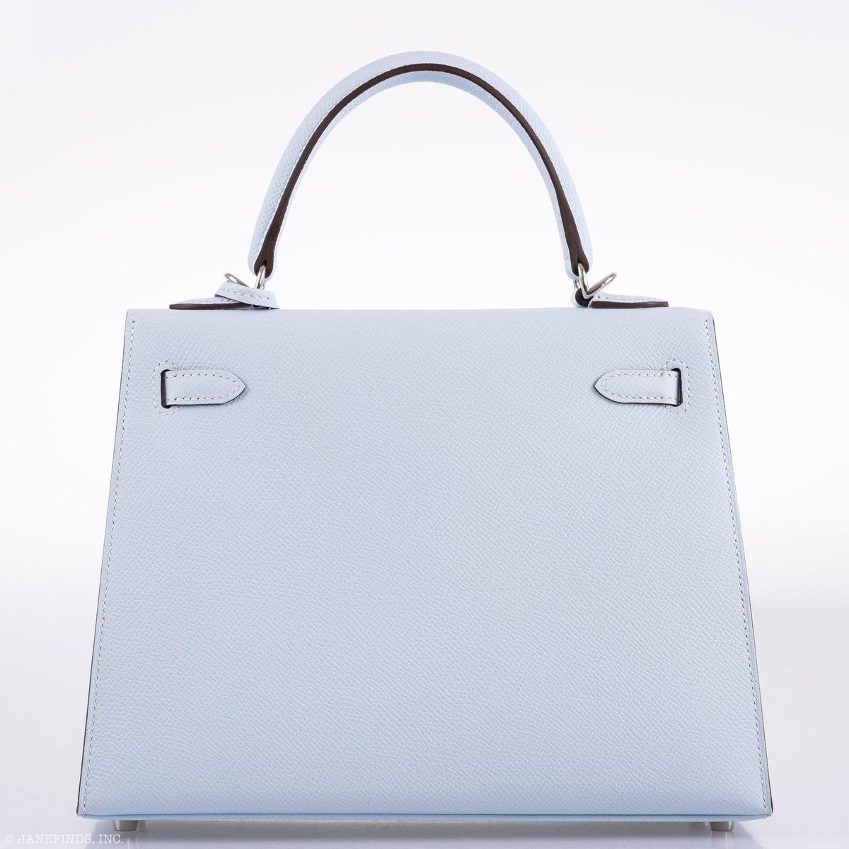 Hermes Kelly 25 Sellier Blue Brume Epsom Palladium Hardware Hermes