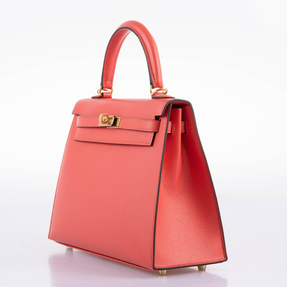 Hermes Kelly 25 Sellier Rose Jaipur Epsom Gold Hardware Hermes