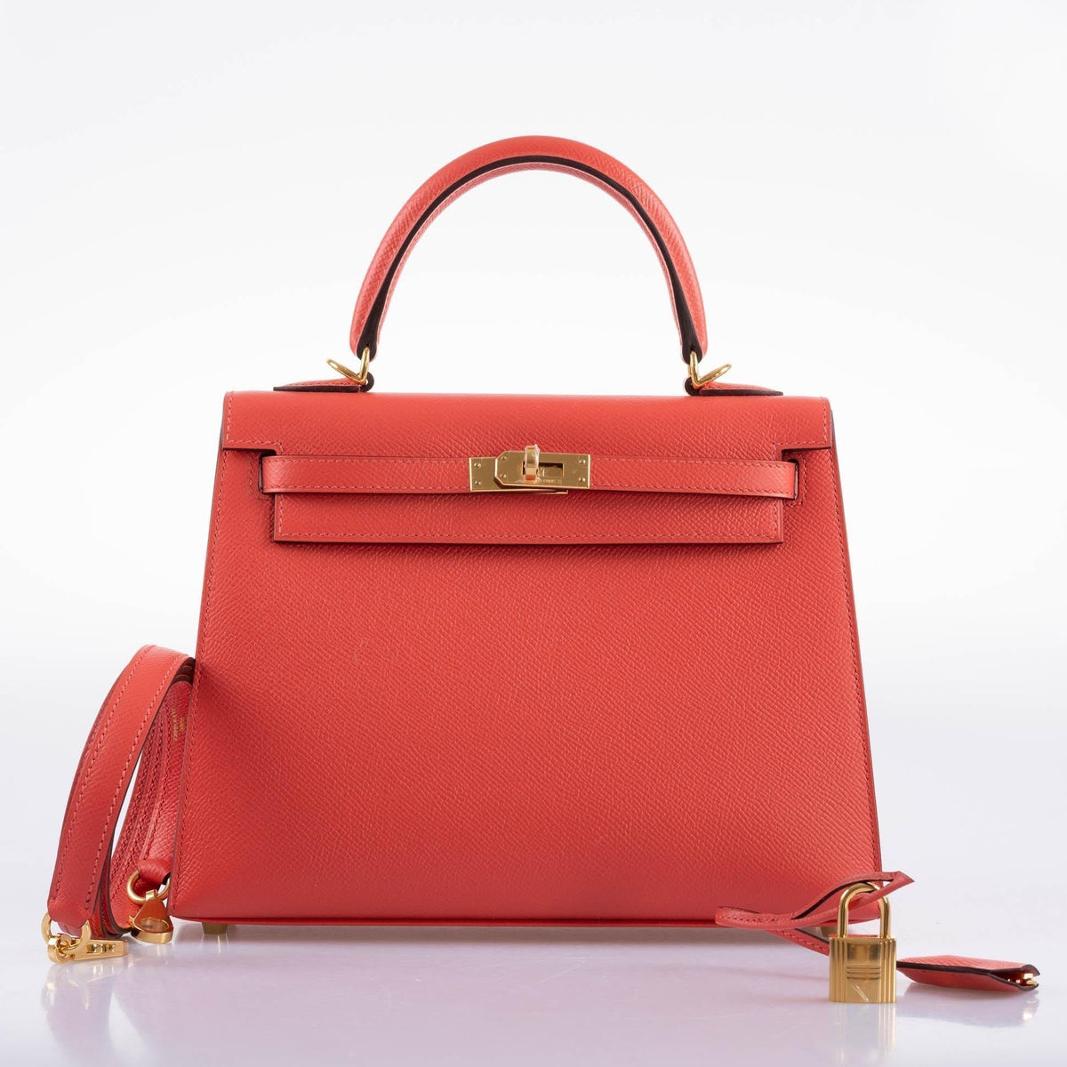 Hermes Kelly 25 Sellier Rose Jaipur Epsom Gold Hardware Hermes