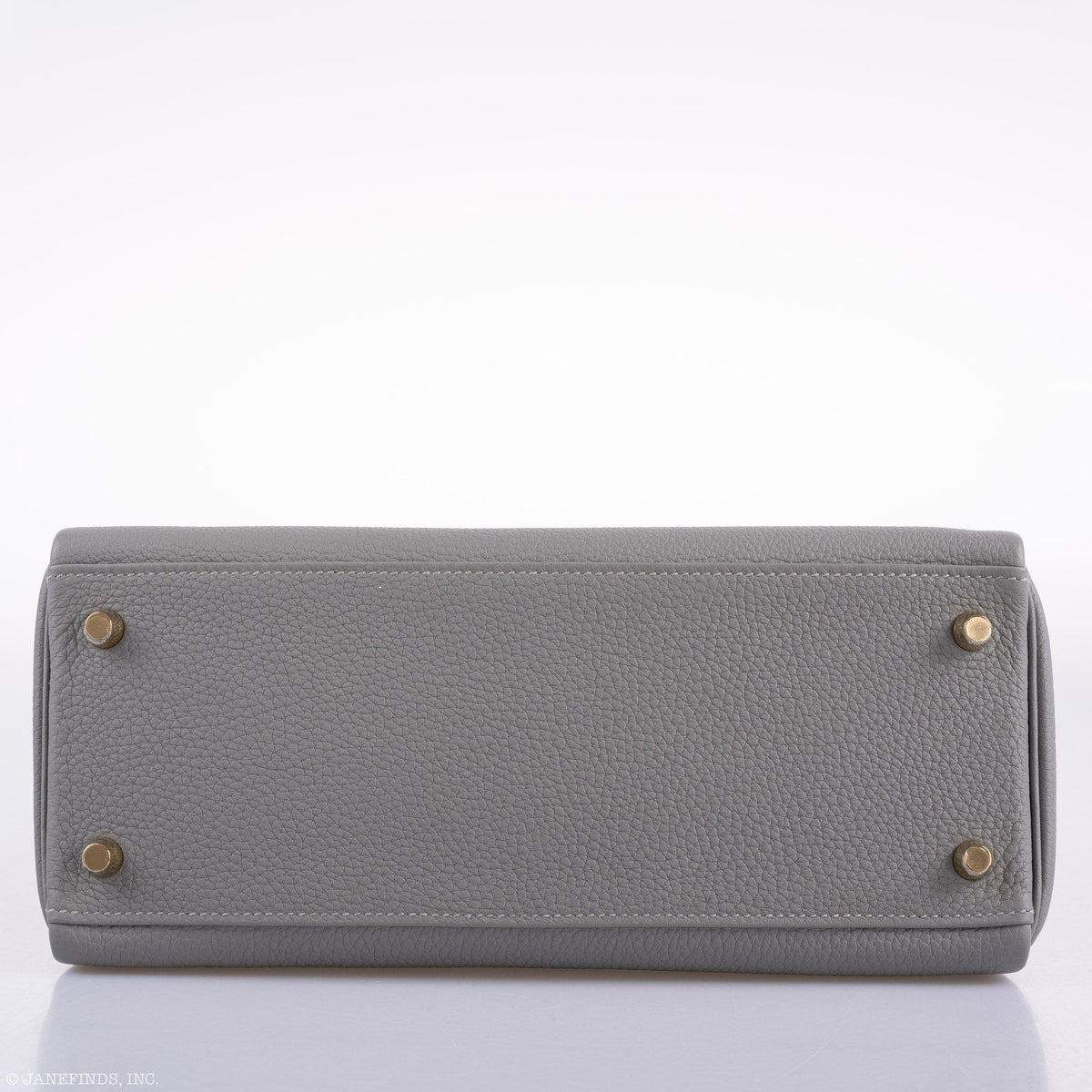 Hermes Kelly 28 HSS Retourne Gris Mouette Togo & Black Interior Gold Palladium Hardware Hermes