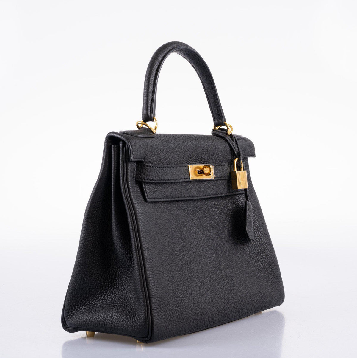 Hermes Kelly 28 Retourne Black Togo with Gold Hardware Hermes