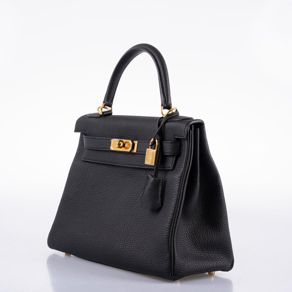 Hermes Kelly 28 Retourne Black Togo with Gold Hardware Hermes