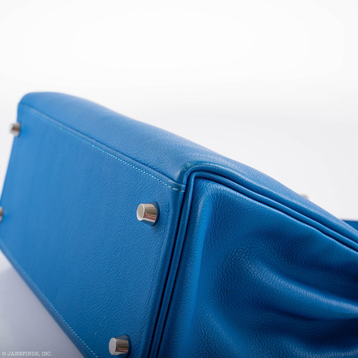 Hermes Kelly 28 Retourne Blue Hydra Evercolor leather Palladium Hardware Hermes