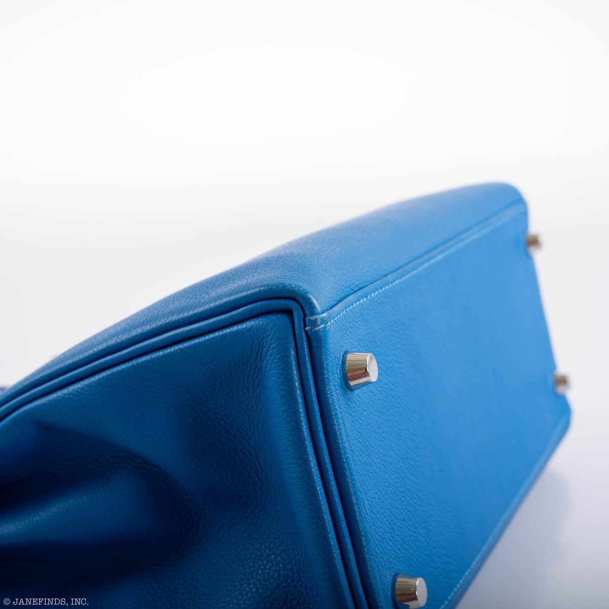 Hermes Kelly 28 Retourne Blue Hydra Evercolor leather Palladium Hardware Hermes