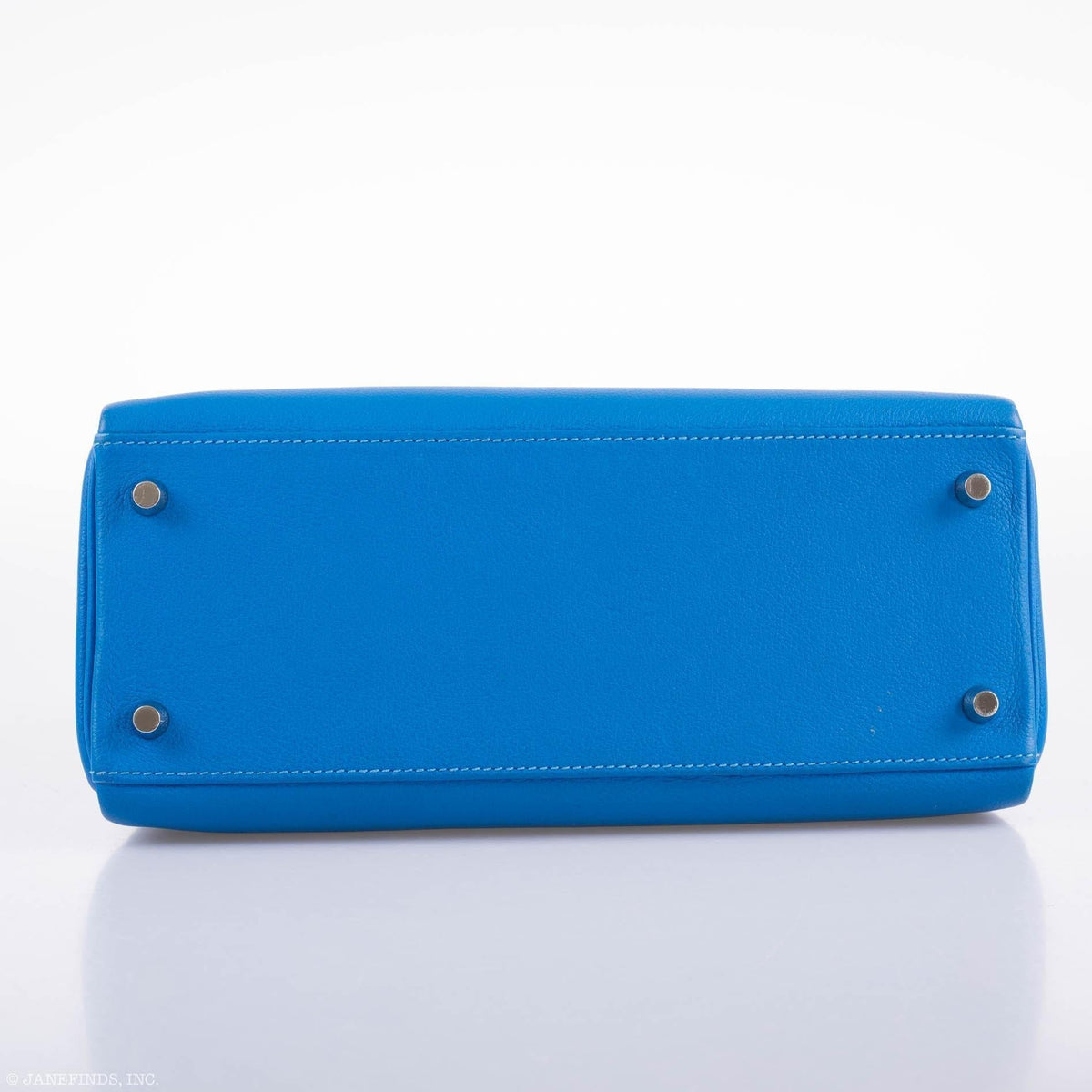 Hermes Kelly 28 Retourne Blue Hydra Evercolor leather Palladium Hardware Hermes
