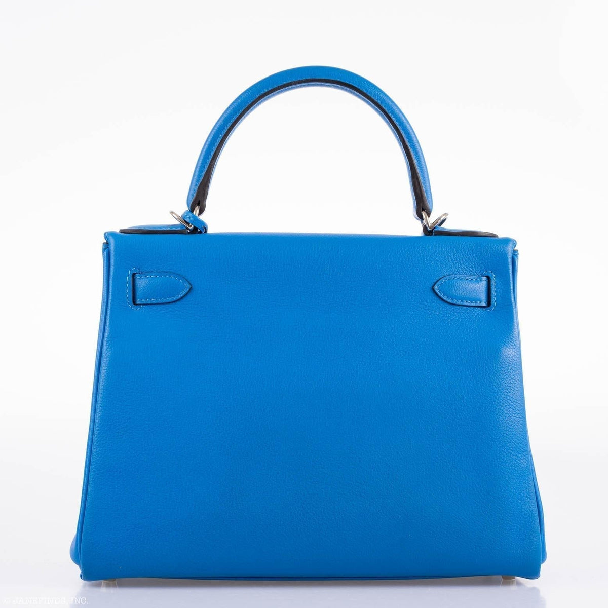 Hermes Kelly 28 Retourne Blue Hydra Evercolor leather Palladium Hardware Hermes