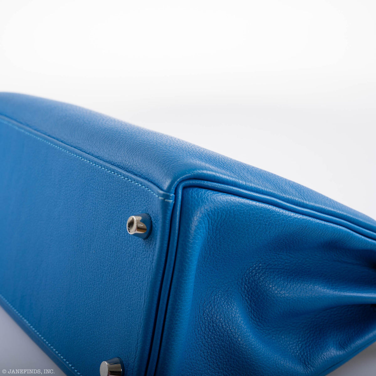 Hermes Kelly 28 Retourne Blue Hydra Evercolor leather Palladium Hardware Hermes