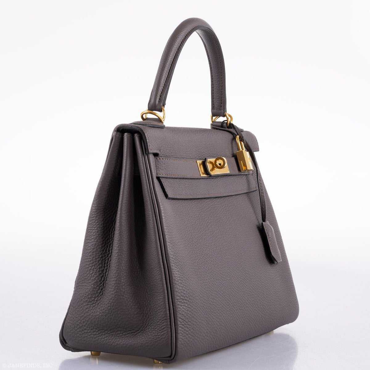 Hermes Kelly 28 Retourne Etain Togo Leather Gold Hardware Hermes