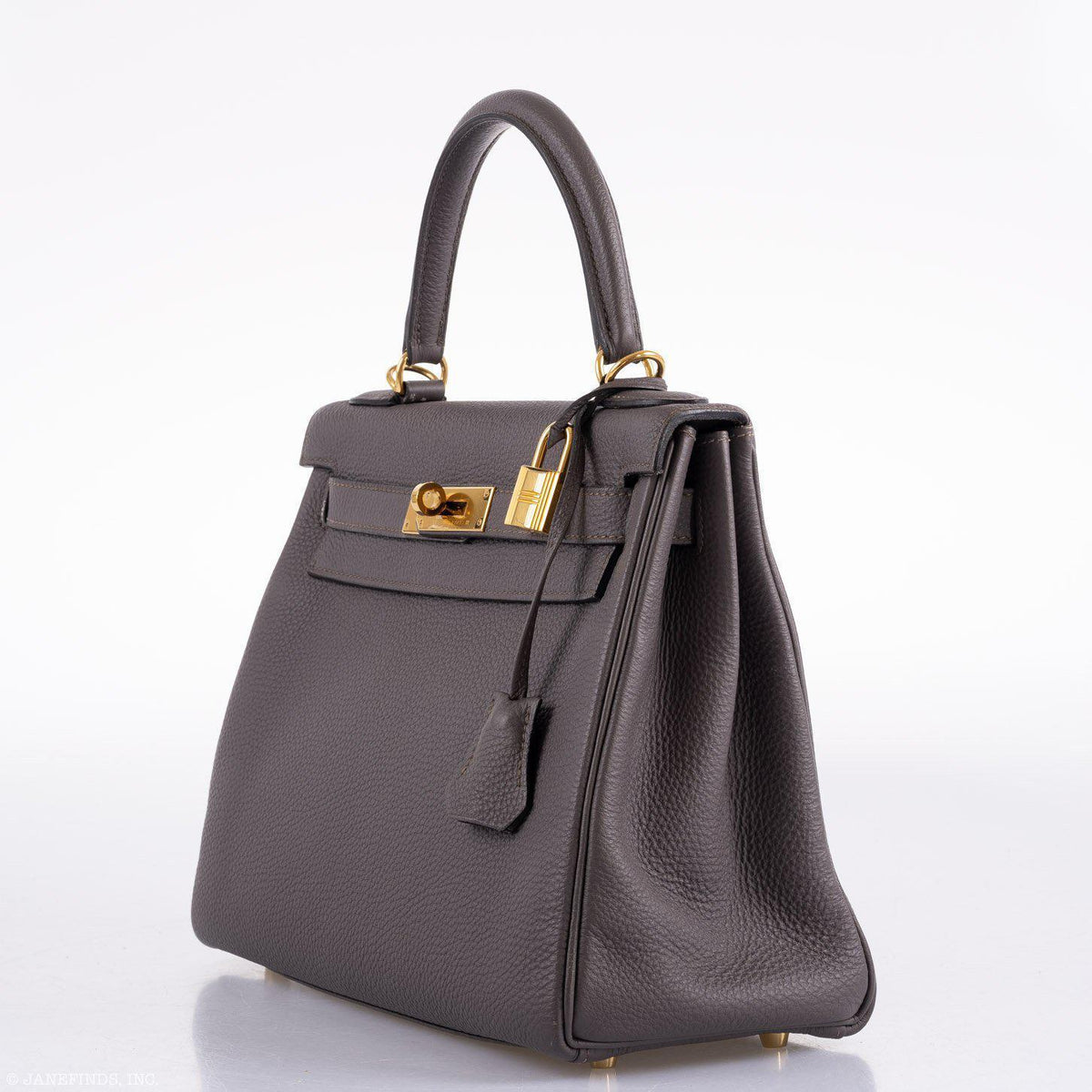 Hermes Kelly 28 Retourne Etain Togo Leather Gold Hardware Hermes