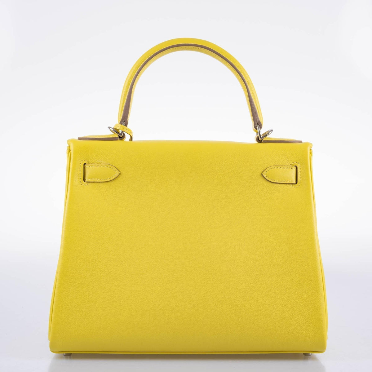Hermes Kelly 28 Retourne Lime Evercolor leather Palladium Hardware Hermes