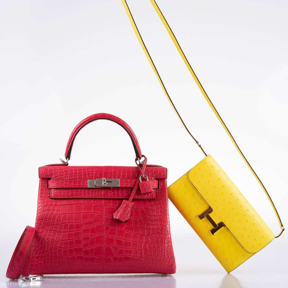 Hermes Kelly 28 Retourne Rose Extreme Matte Alligator with Palladium Hardware Hermes