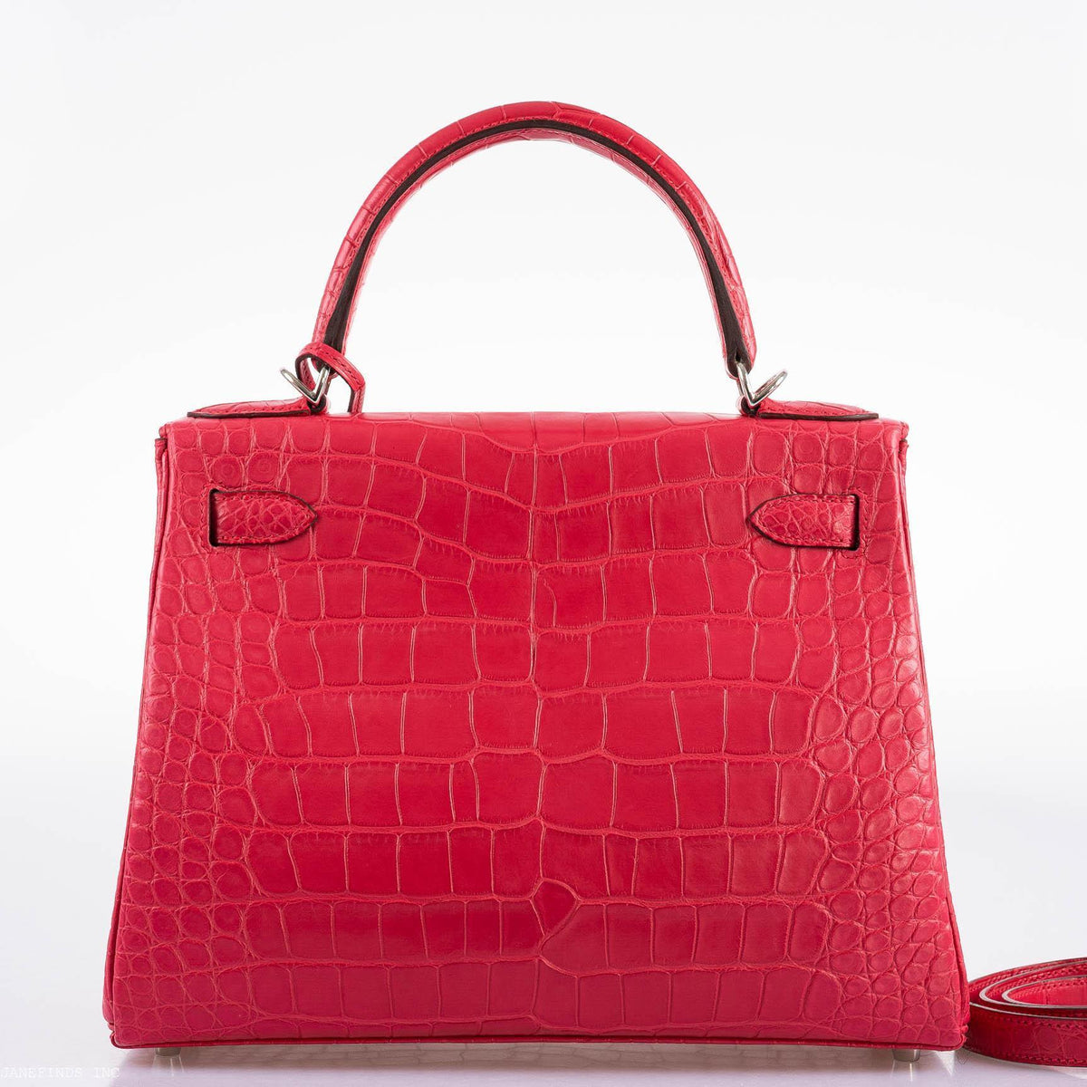 Hermes Kelly 28 Retourne Rose Extreme Matte Alligator with Palladium Hardware Hermes