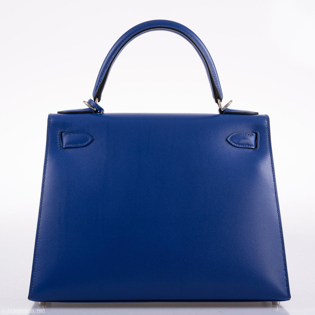 Hermes Kelly 28 Sellier Blue Electric Tadelakt leather Palladium Hardware Hermes