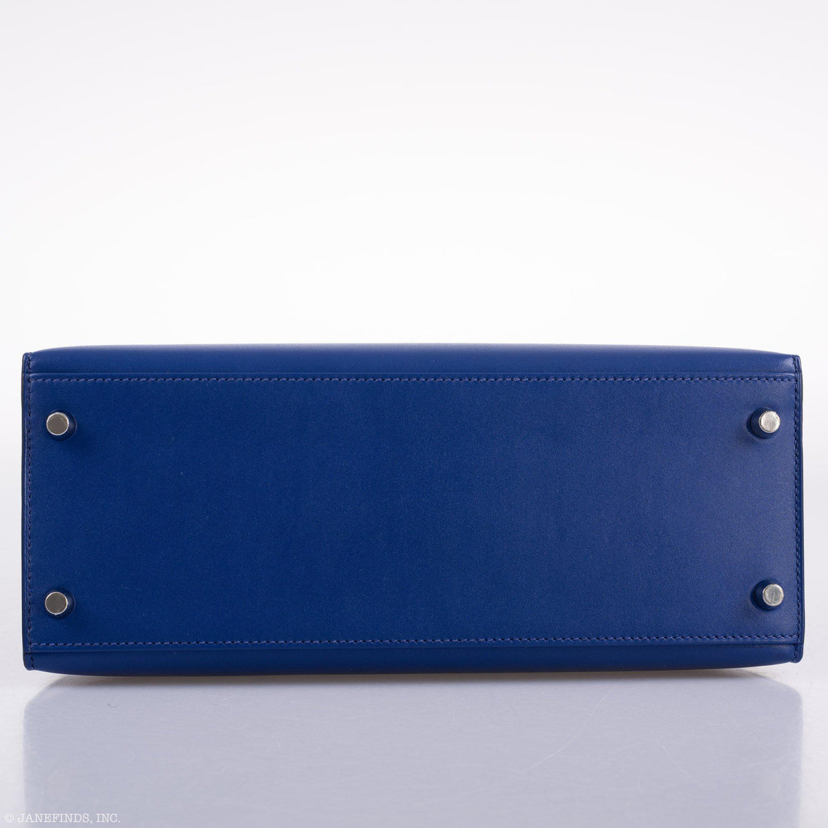 Hermes Kelly 28 Sellier Blue Electric Tadelakt leather Palladium Hardware Hermes