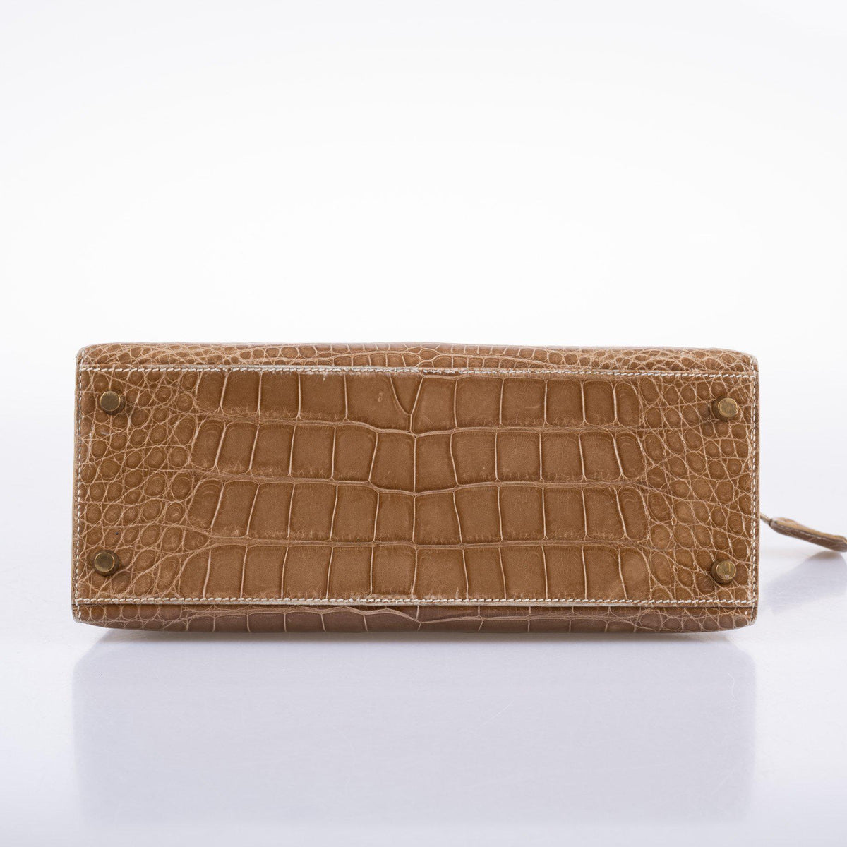 Hermes Kelly 28 Sellier Ficelle Alligator with Gold Hardware Hermes