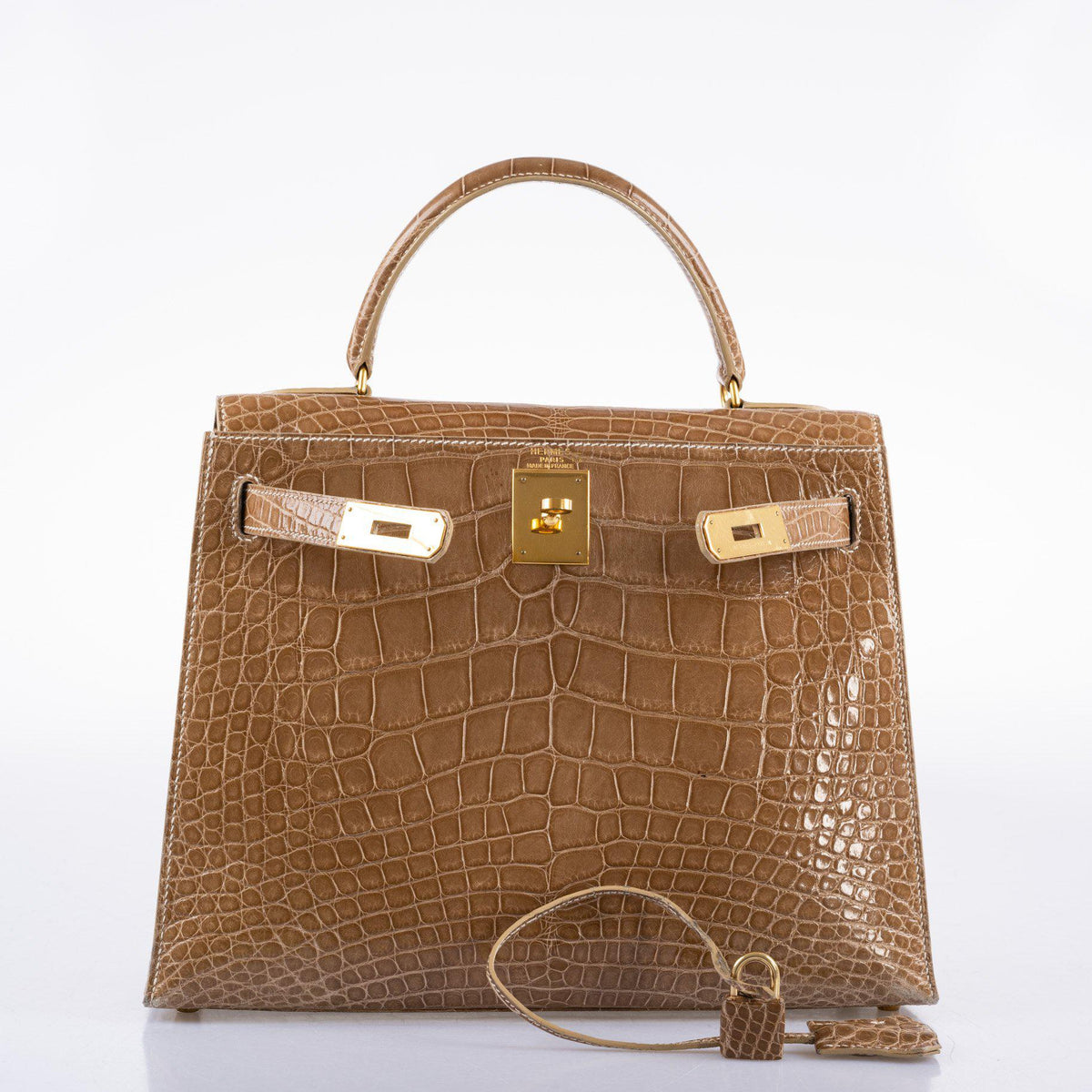 Hermes Kelly 28 Sellier Ficelle Alligator with Gold Hardware Hermes