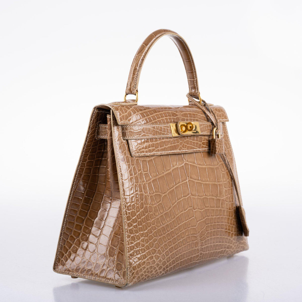 Hermes Kelly 28 Sellier Ficelle Alligator with Gold Hardware Hermes