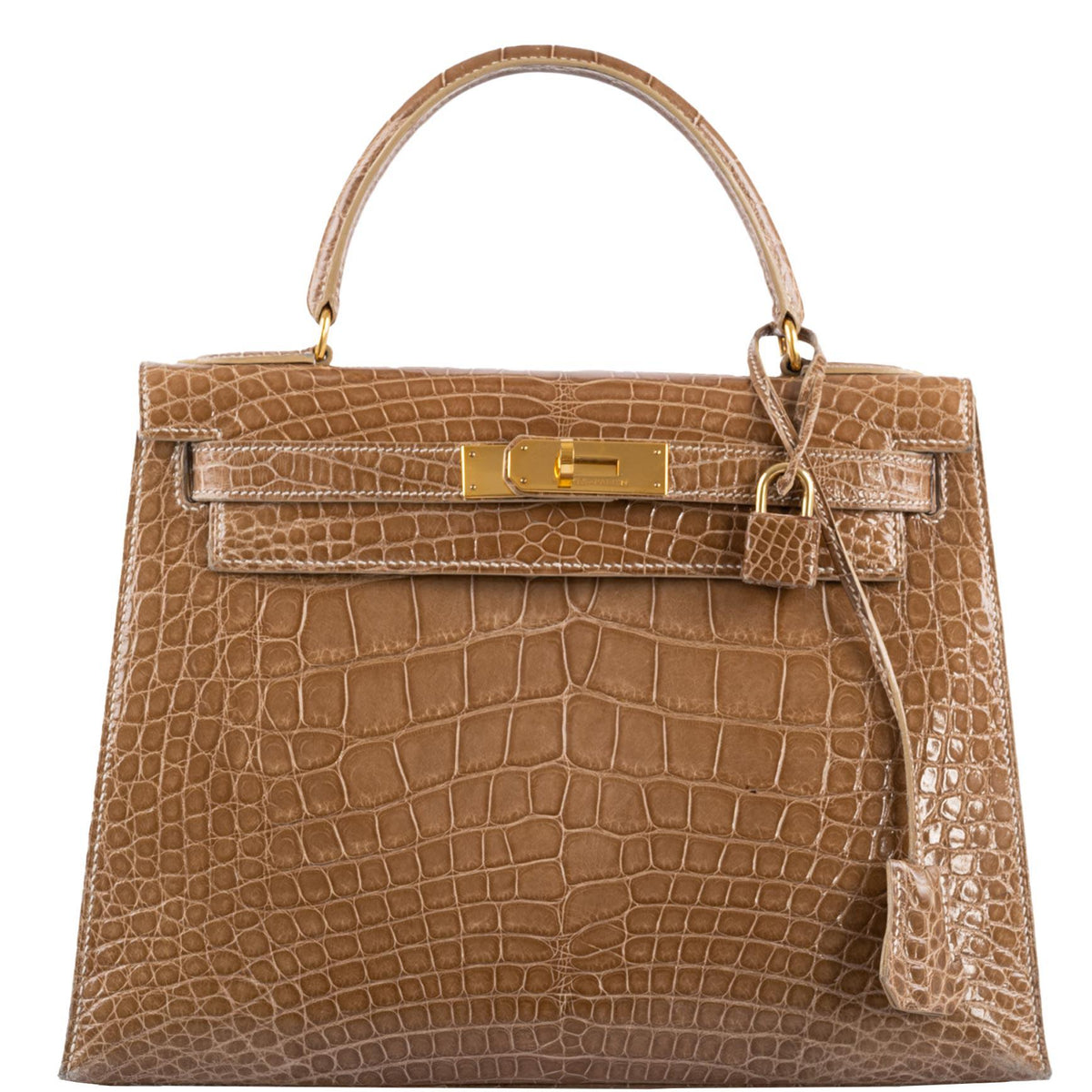 Hermes Kelly 28 Sellier Ficelle Alligator with Gold Hardware Hermes