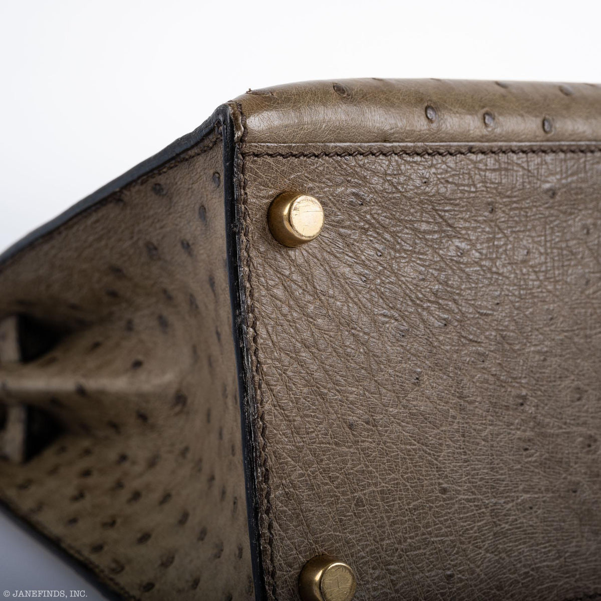Hermes Kelly 28 Sellier Mousse Ostrich Gold Hardware Hermes