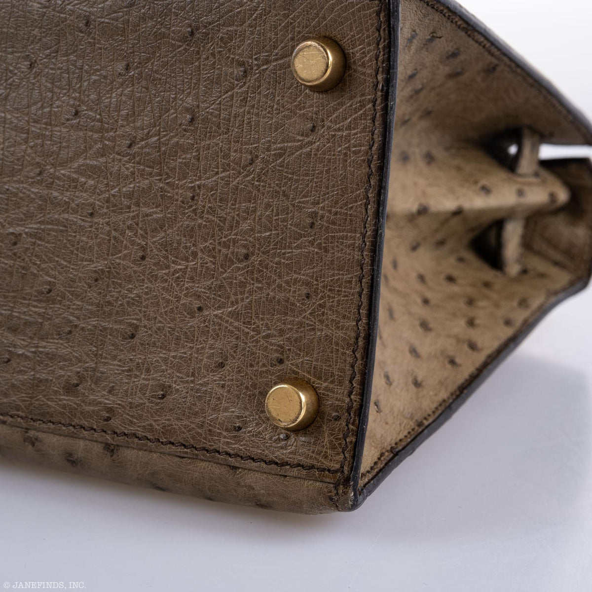 Hermes Kelly 28 Sellier Mousse Ostrich Gold Hardware Hermes