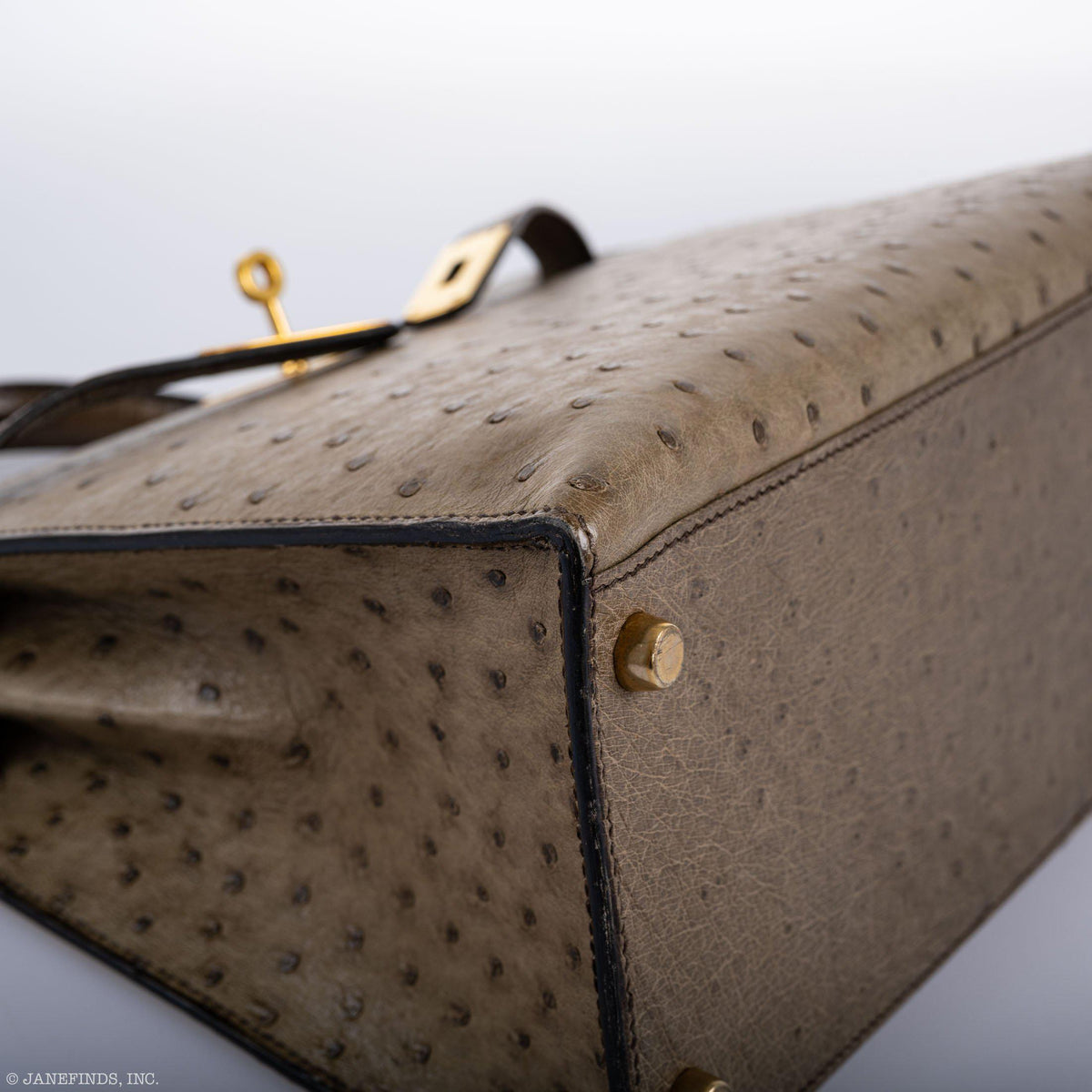 Hermes Kelly 28 Sellier Mousse Ostrich Gold Hardware Hermes