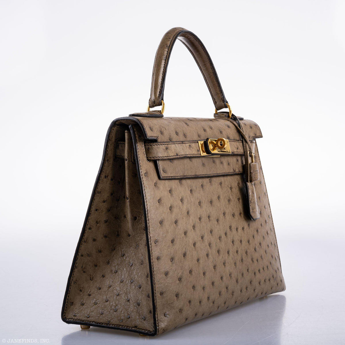 Hermes Kelly 28 Sellier Mousse Ostrich Gold Hardware Hermes