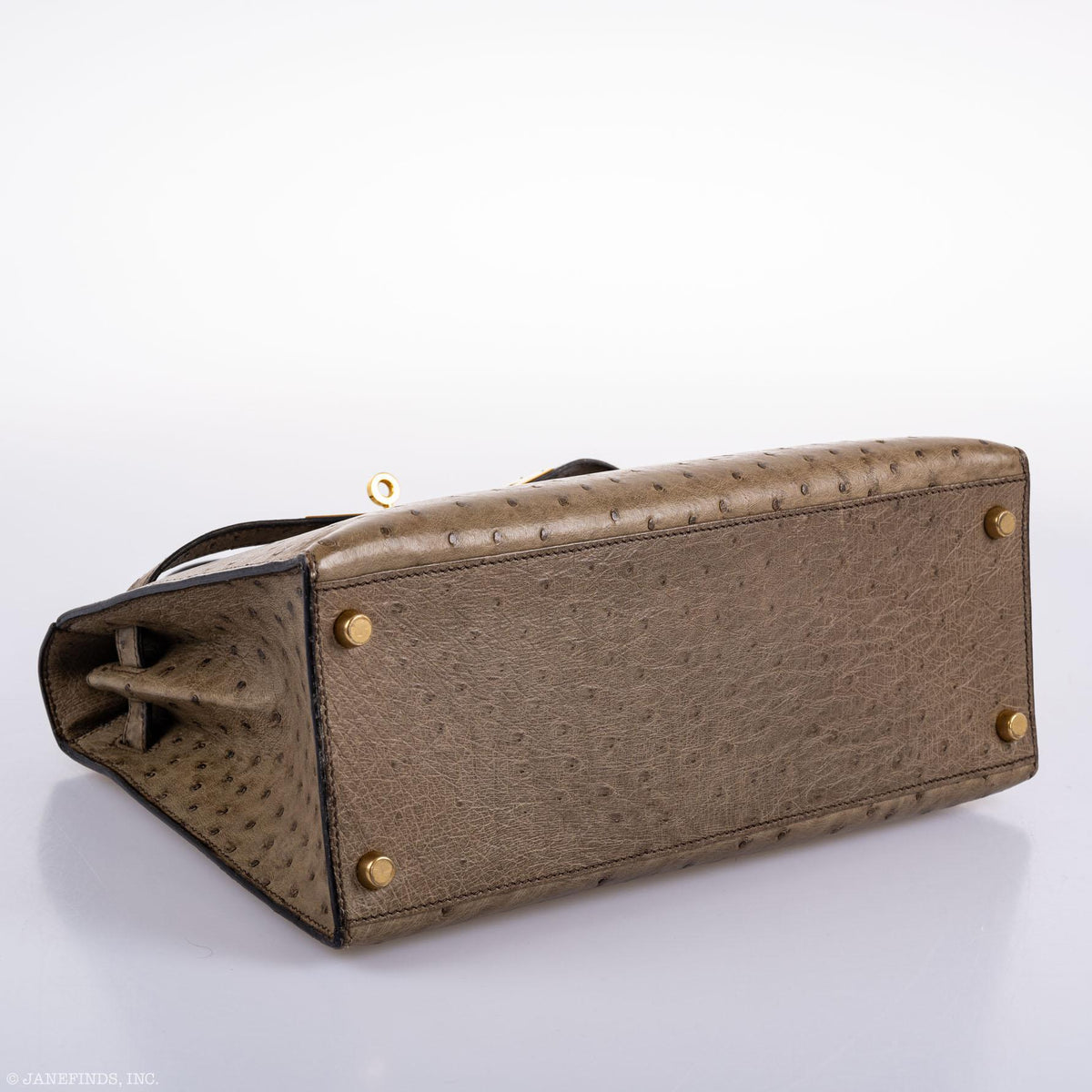 Hermes Kelly 28 Sellier Mousse Ostrich Gold Hardware Hermes