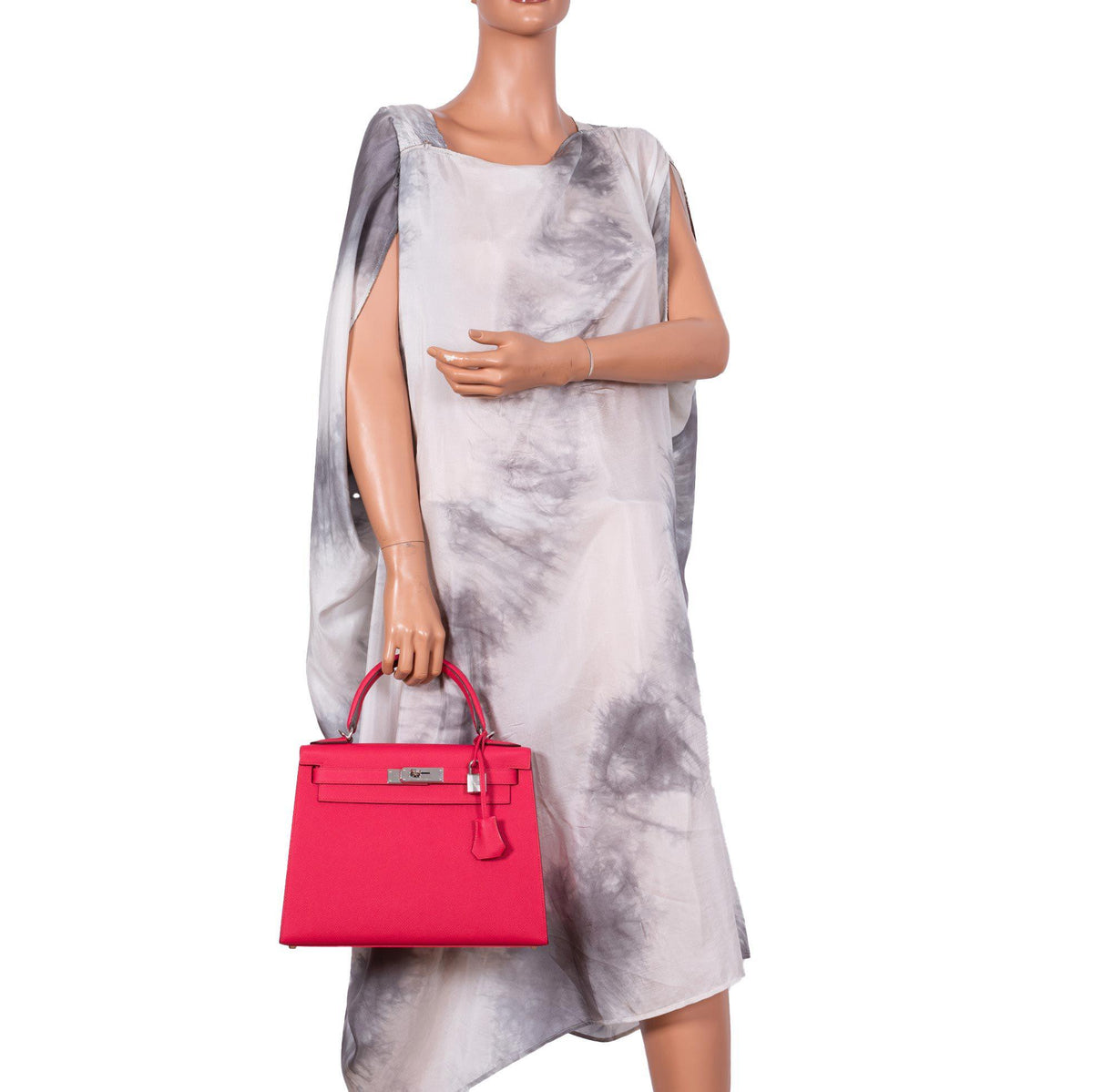 Hermes Kelly 28 Sellier Rose Extreme Epsom leather Palladium Hardware Hermes