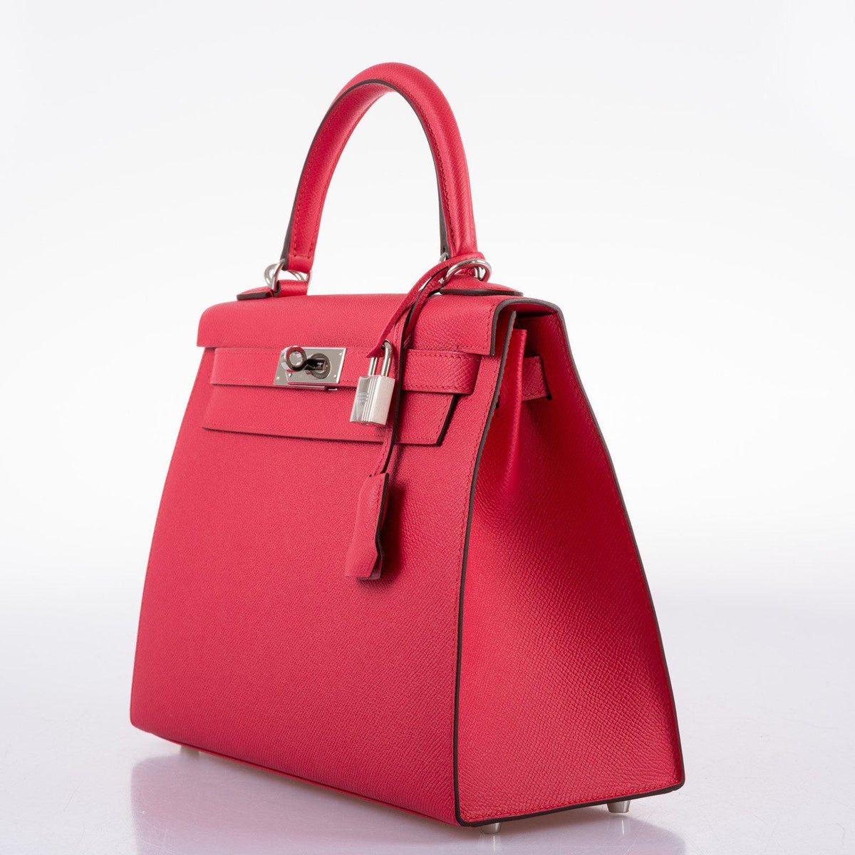 Hermes Kelly 28 Sellier Rose Extreme Epsom leather Palladium Hardware Hermes