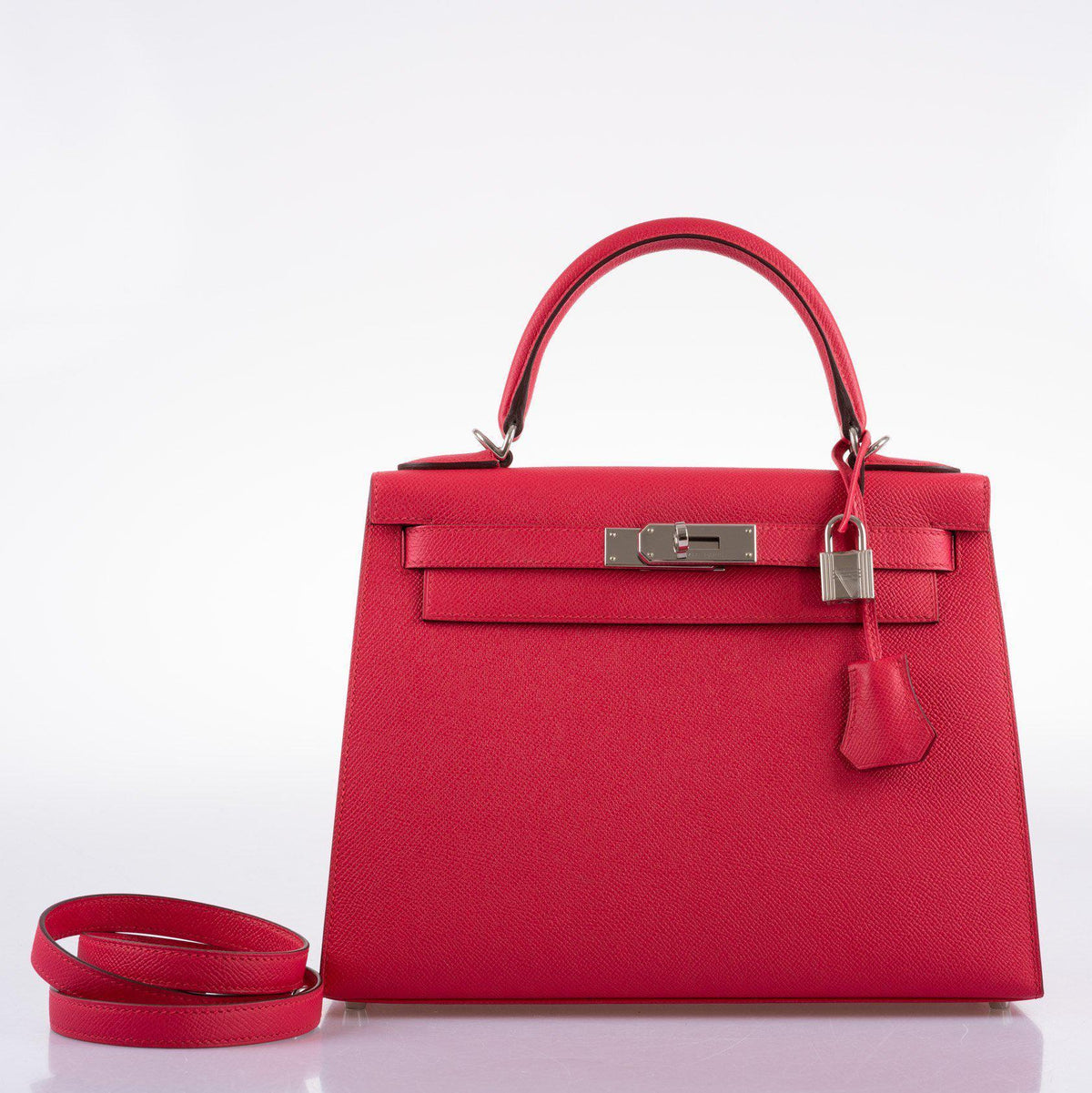 Hermes Kelly 28 Sellier Rose Extreme Epsom leather Palladium Hardware Hermes
