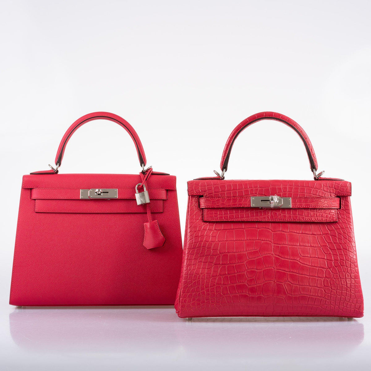 Hermes Kelly 28 Sellier Rose Extreme Epsom leather Palladium Hardware Hermes